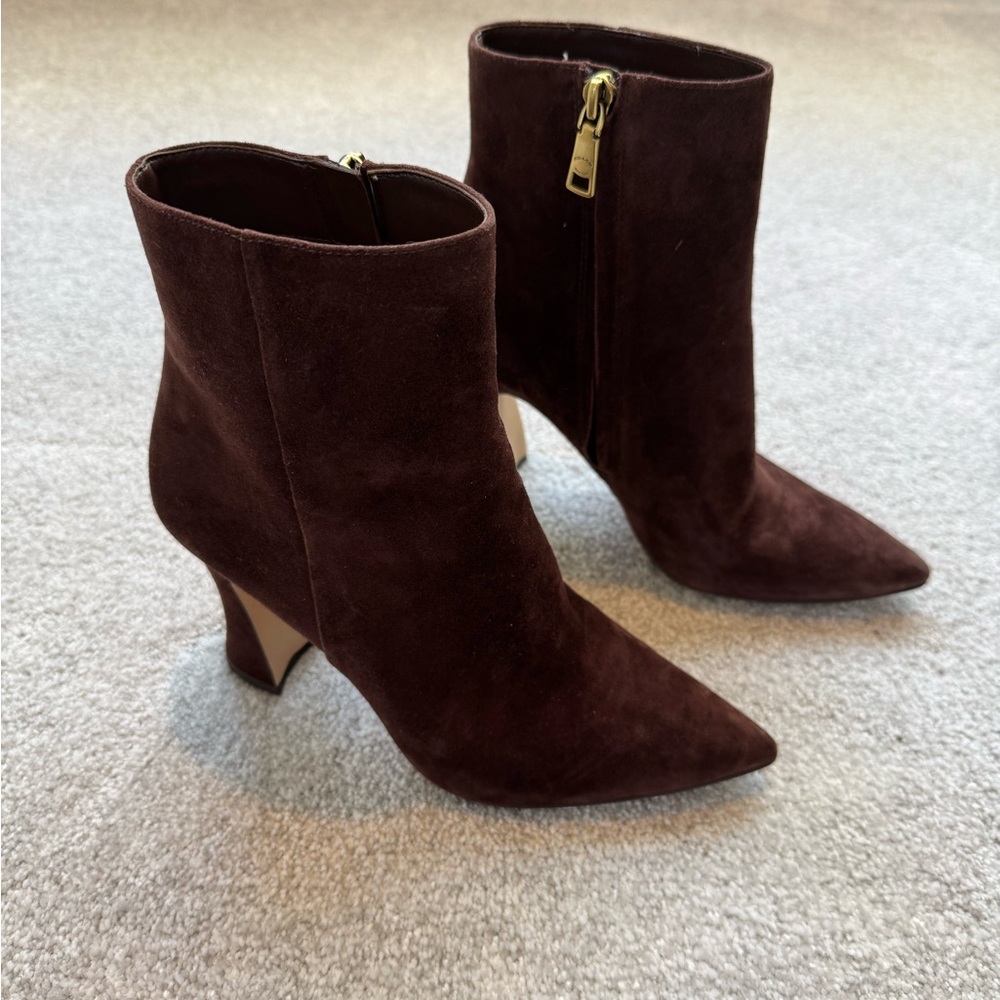 Coach Brown Suede Ankle Boots
